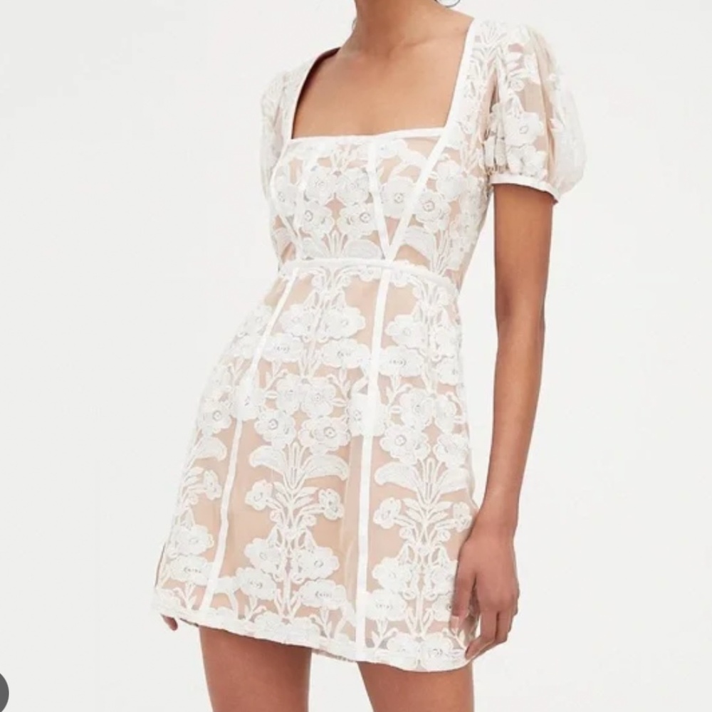 For Love and Lemons Temecula Puff Sleeve Dress